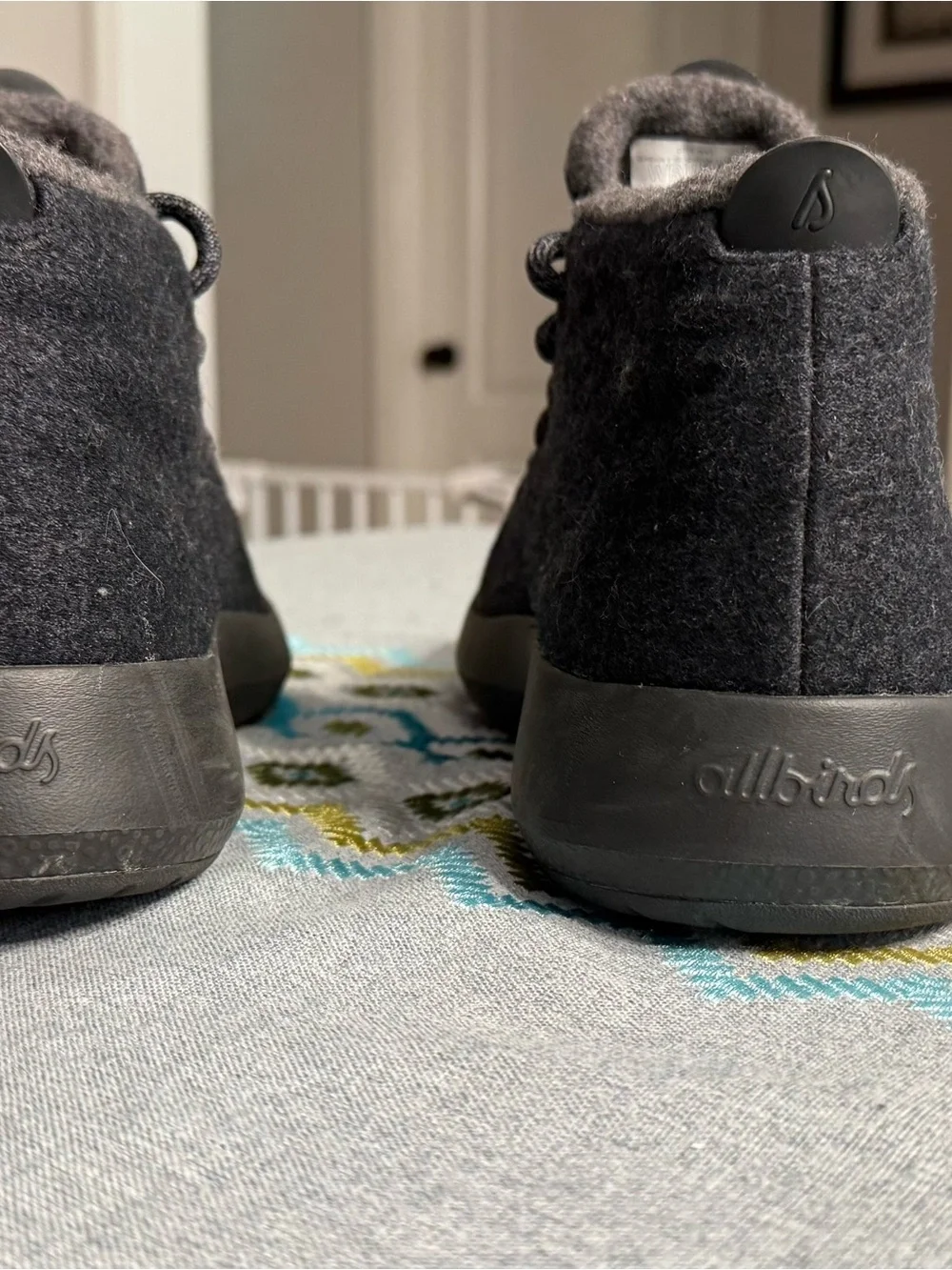Allbirds Men’s Wool Runner-Up Mizzle Charcoal High Top Sneakers Size 10 Like New